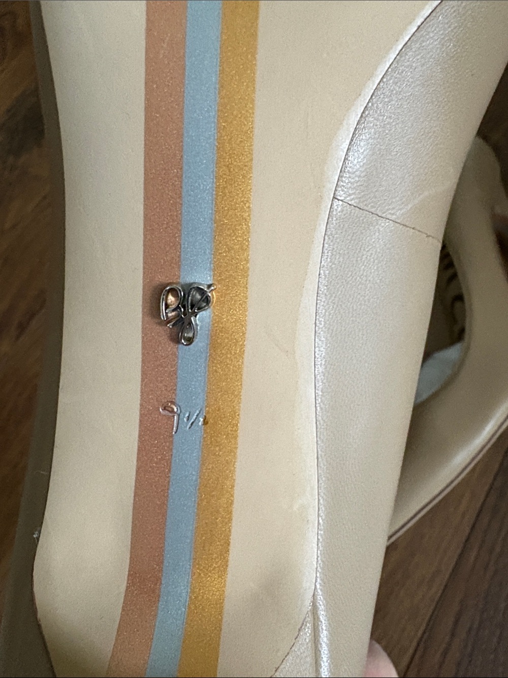 Sam Edelman Beige Pointed-Toe Leather Pumps - Picture 9 of 15